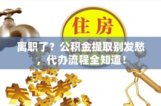 山丹离职了？公积金提取别发愁，代办流程全知道！